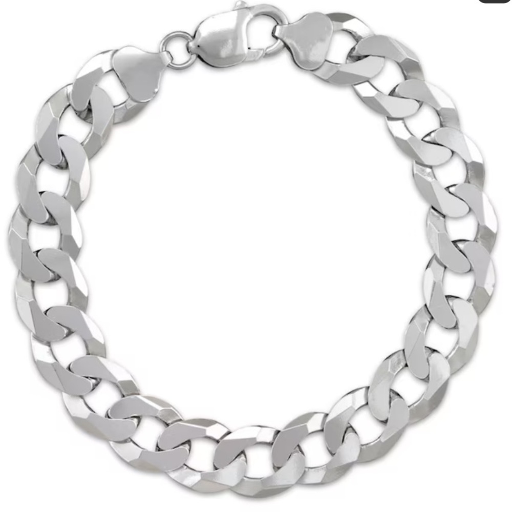 925 ss 12mm chain bracelet